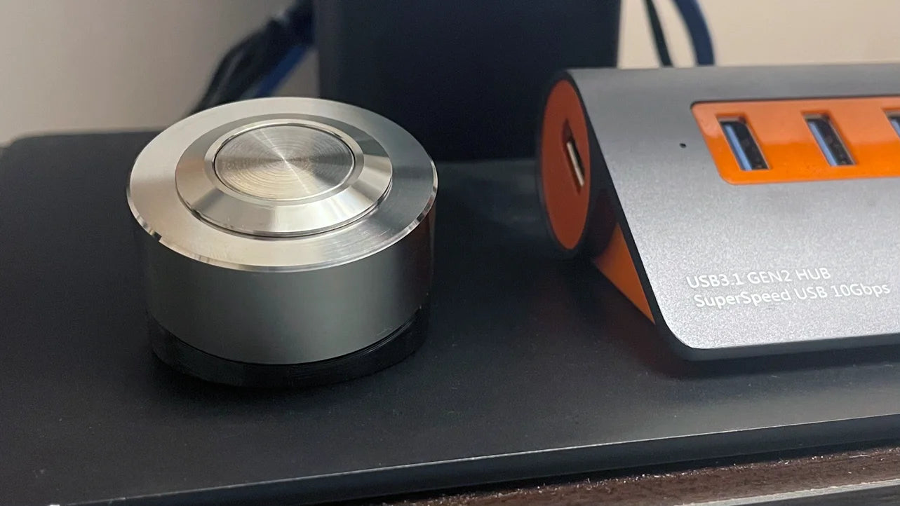 Wireless Metal PC Power Button Switch with USB Support