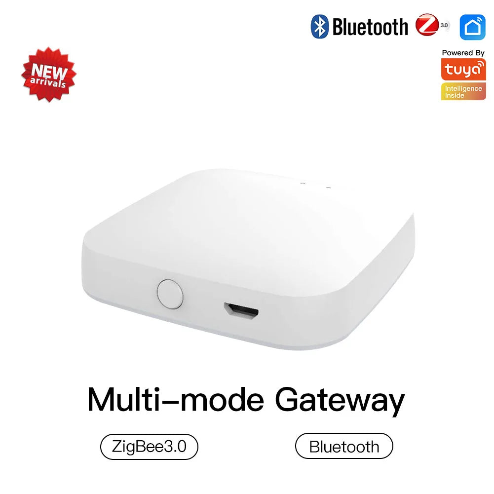 MOES Multi-mode Smart Gateway ZigBee WiFi Bluetooth Mesh Hub Work with Tuya Smart App Voice Control via Alexa Google Home