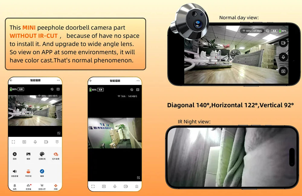 Tuya Smart Digital Peephole Camera