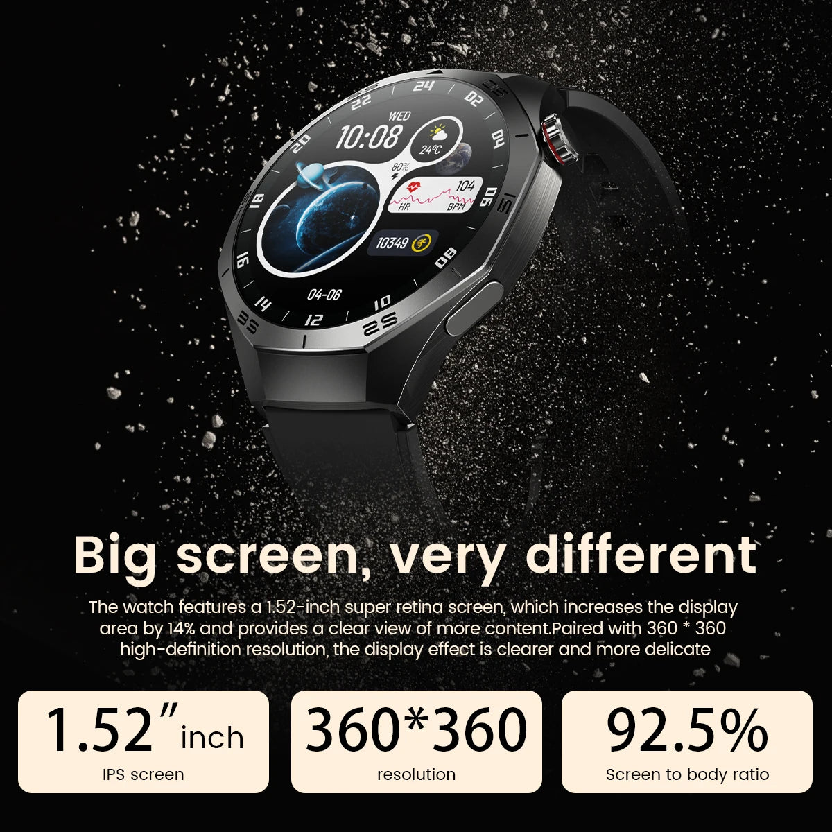 2025 Smartwatch with AMOLED Display, GPS & Bluetooth Calls