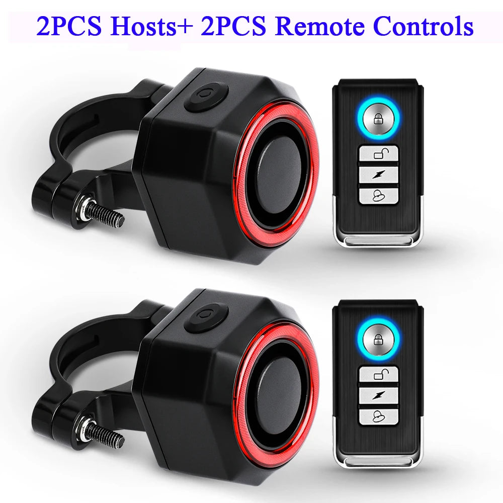 New Bicycle Alarm Taillight Waterproof Smart Auto Brake Sensing Tail Lamp Remote Control USB Charge Bike Rear Light