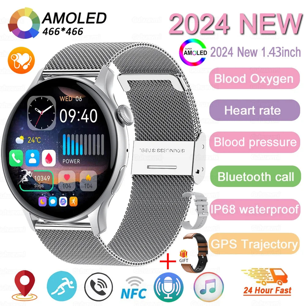 2024 GPS AMOLED Smartwatch for Women