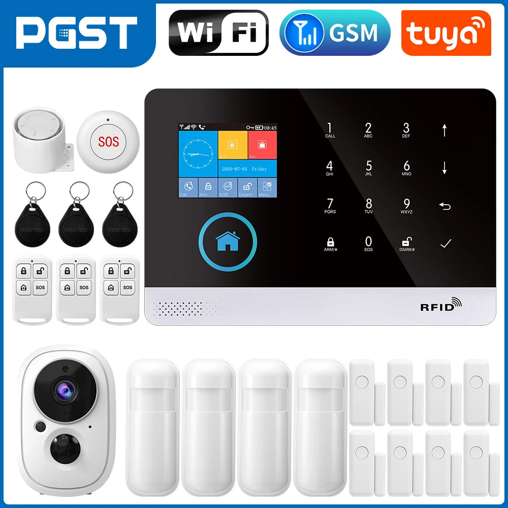 PGST 103 4G WiFi GSM Home Security System with PIR Motion Sensor