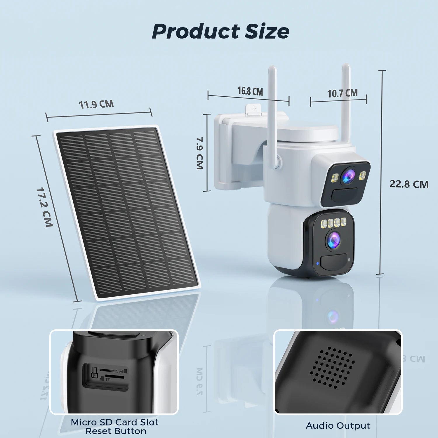 8MP Dual-Lens Solar WiFi Security Camera