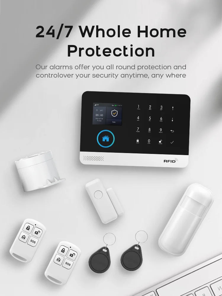PGST 103 4G WiFi GSM Home Security System with PIR Motion Sensor