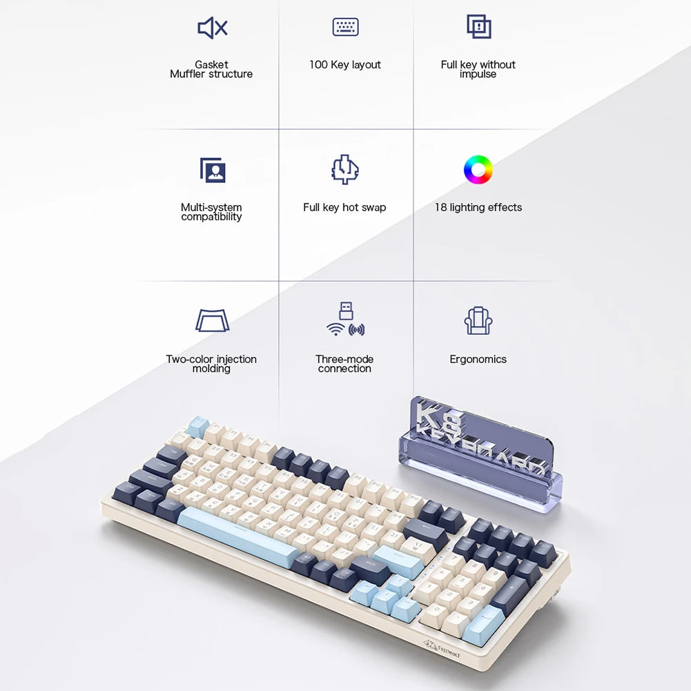 Wireless Mechanical Keyboard 100-Key