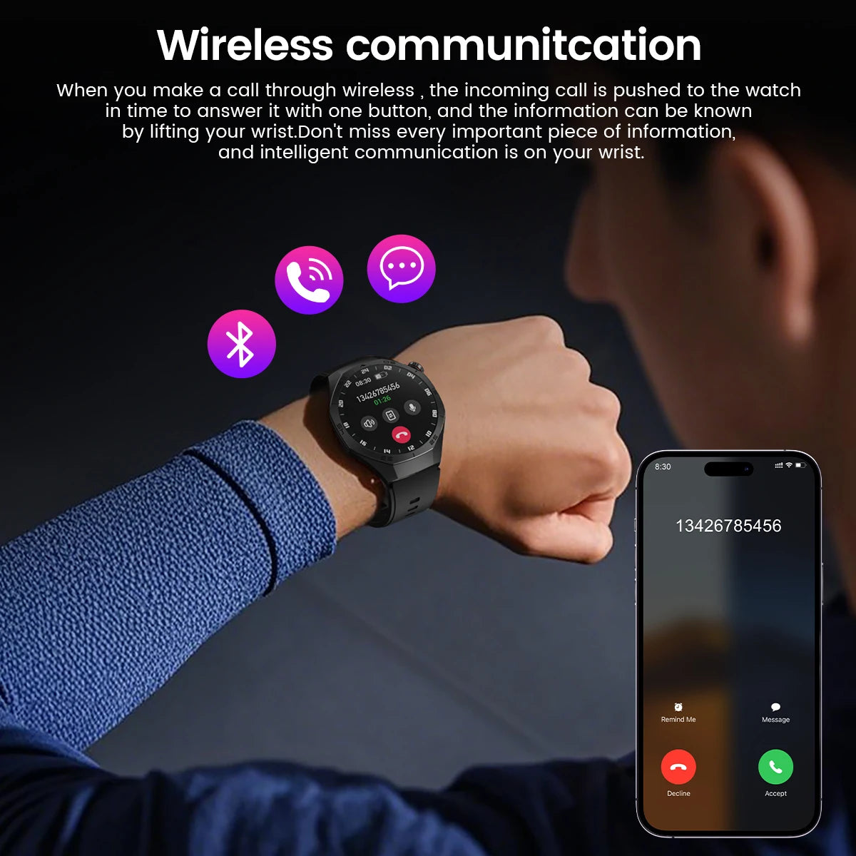 2025 Smartwatch with AMOLED Display, GPS & Bluetooth Calls