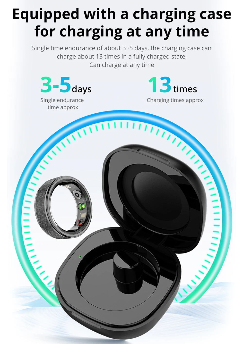 R10 Smart Ring with Charging Case