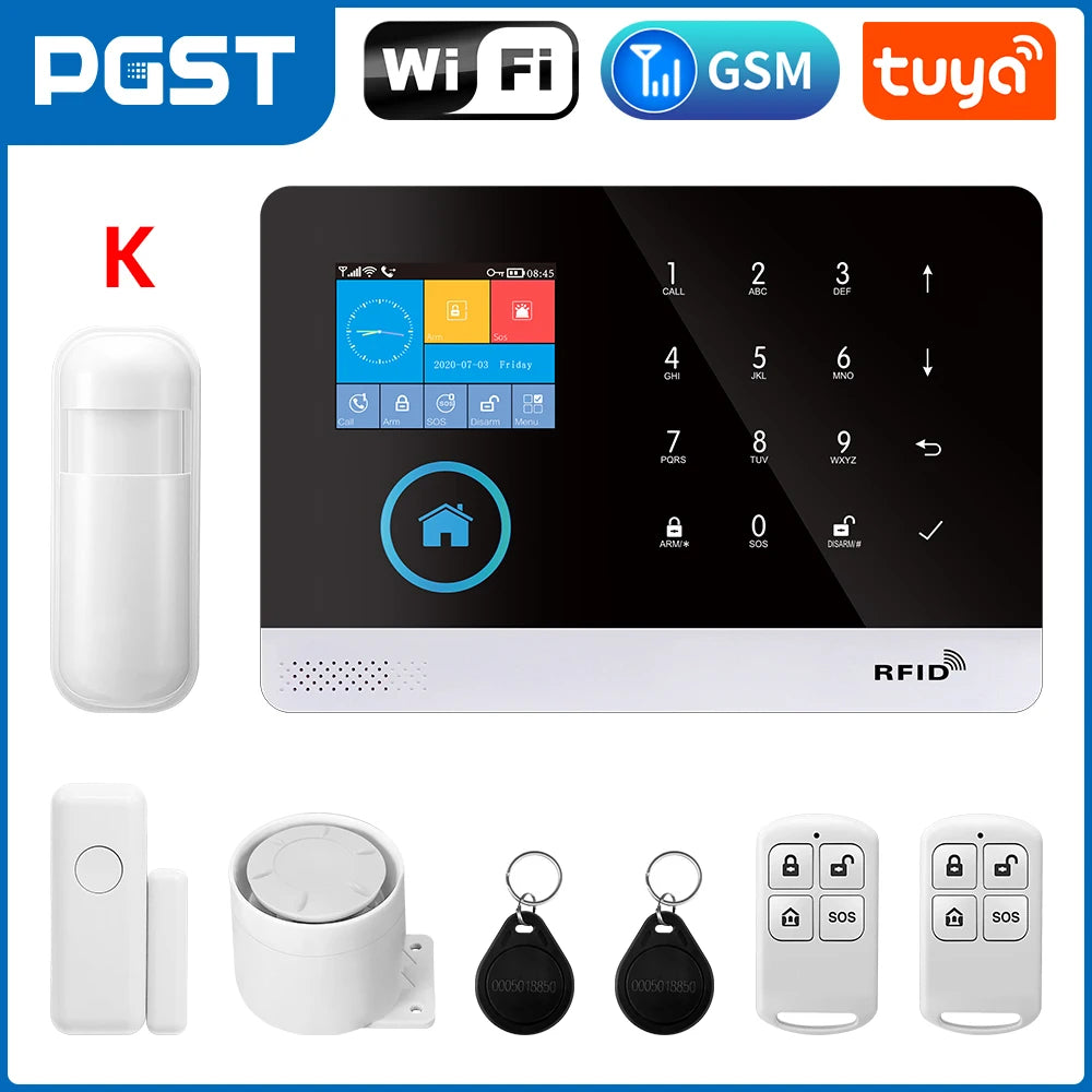 PGST 103 4G WiFi GSM Home Security System with PIR Motion Sensor