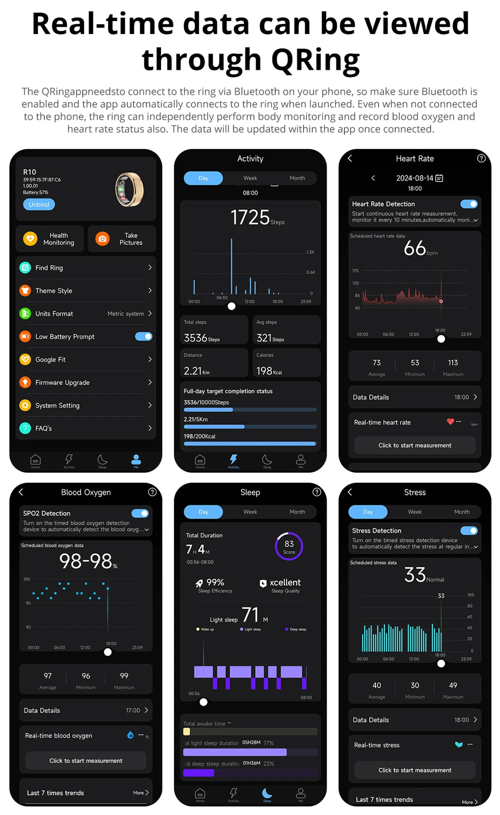 R10 Smart Ring with Charging Case
