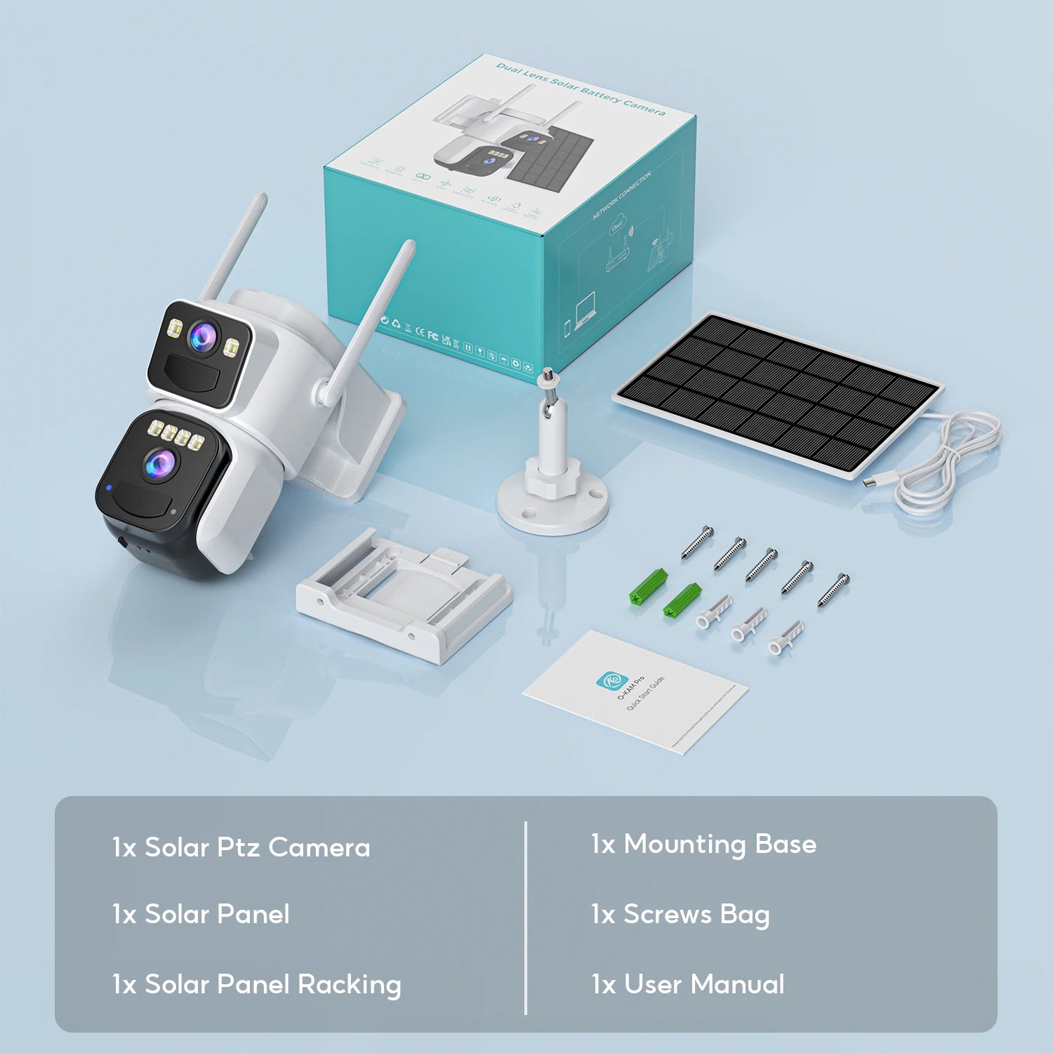 8MP Dual-Lens Solar WiFi Security Camera