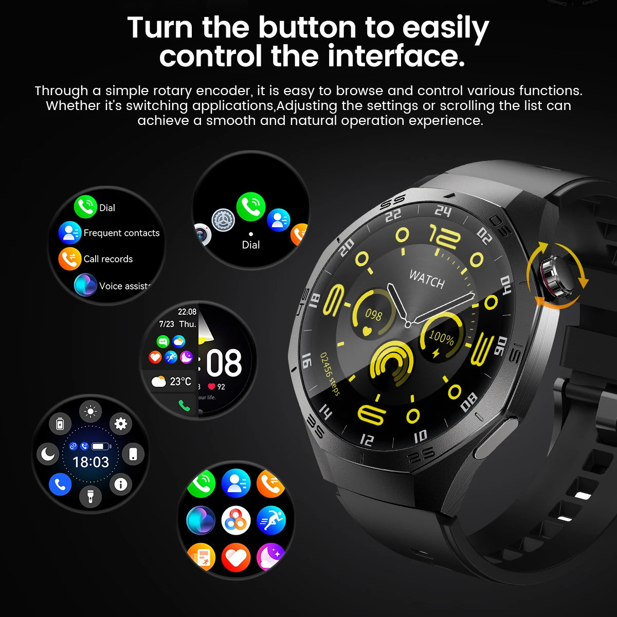 2025 Smartwatch with AMOLED Display, GPS & Bluetooth Calls