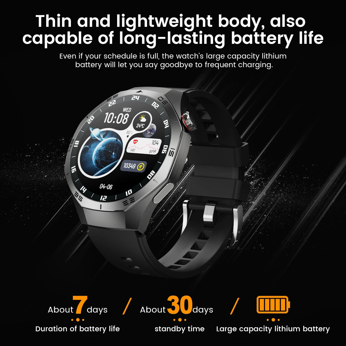 2025 Smartwatch with AMOLED Display, GPS & Bluetooth Calls