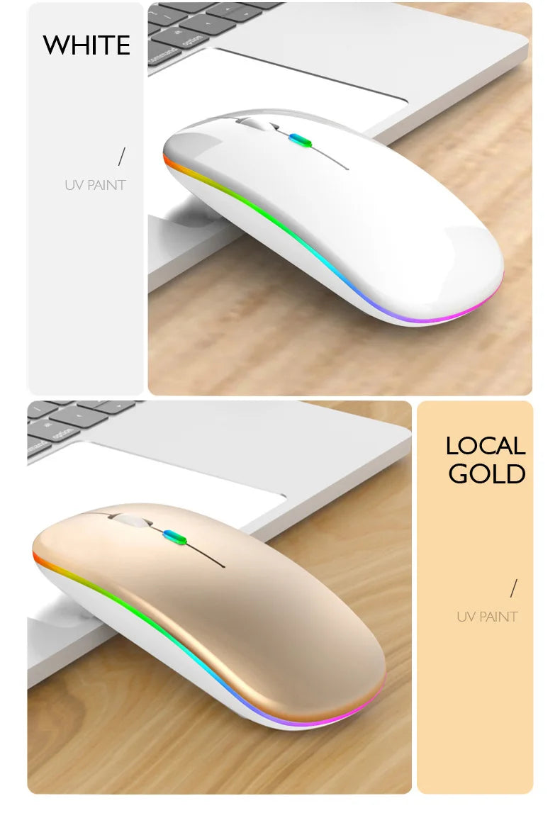 Rechargeable Bluetooth & USB RGB Mouse