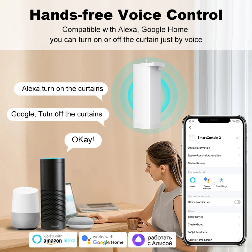 Tuya Smart Zigbee/WiFi Curtain Motor