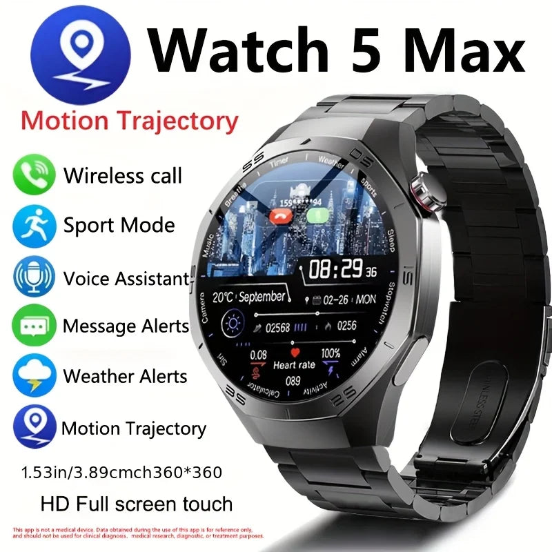 2025 Smartwatch with AMOLED Display, GPS & Bluetooth Calls