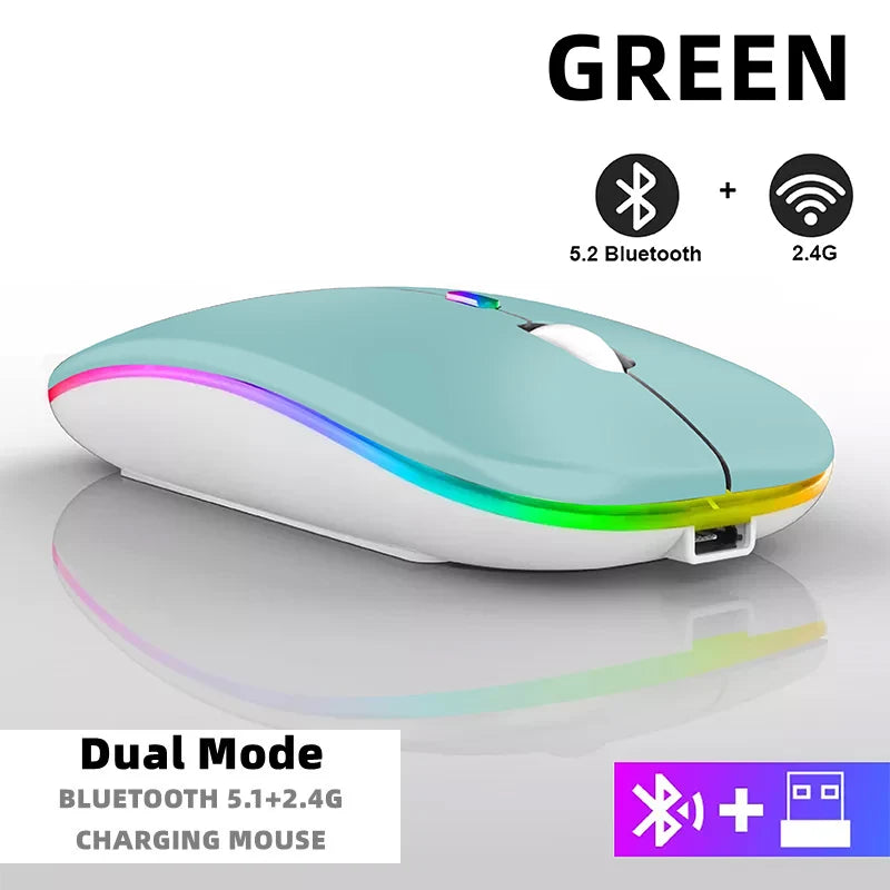 Rechargeable Bluetooth & USB RGB Mouse