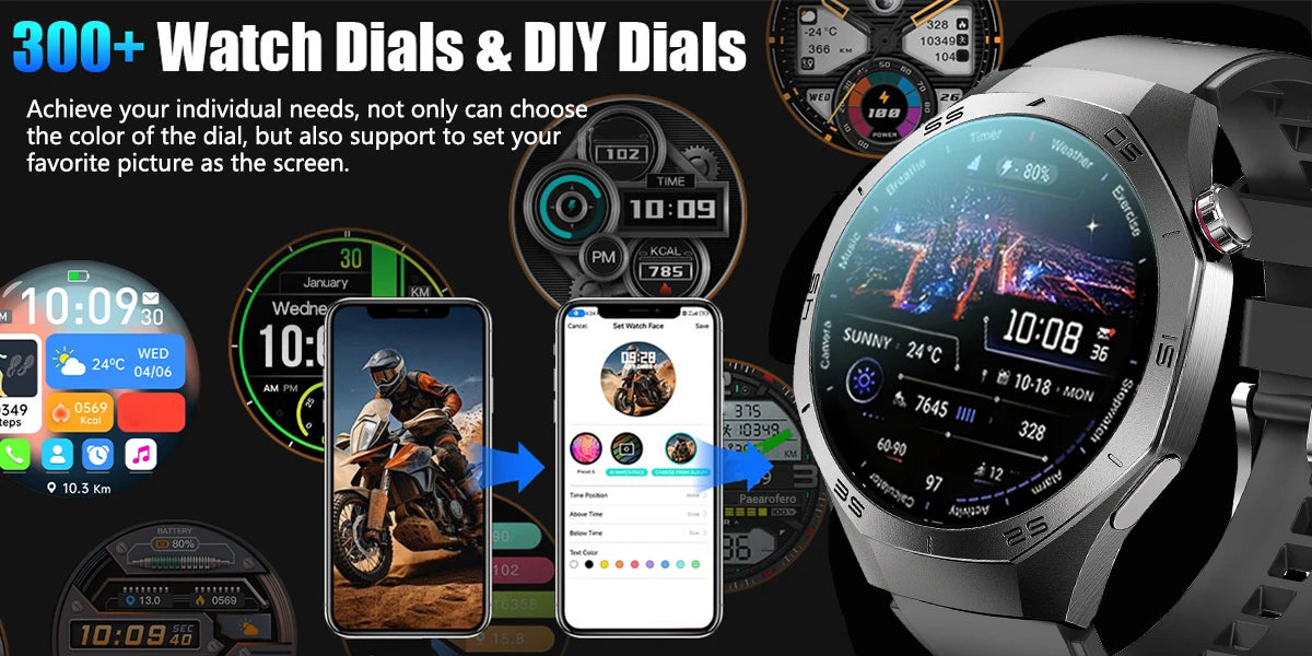 2025 Smartwatch with AMOLED Display, GPS & Bluetooth Calls