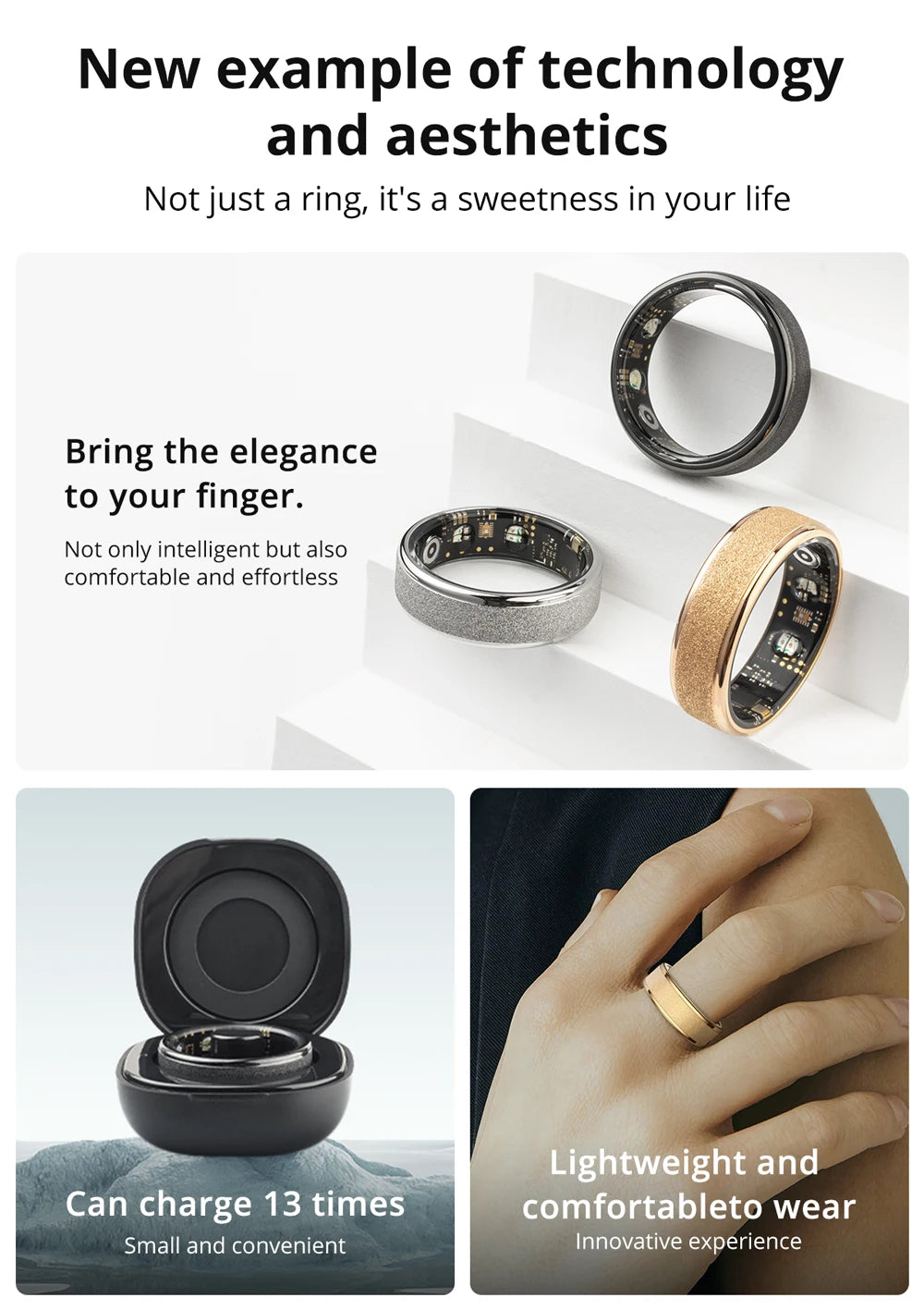 R10 Smart Ring with Charging Case
