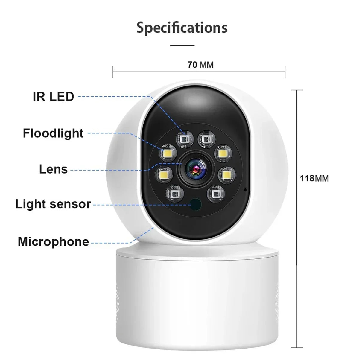 8MP Smart WiFi PTZ Indoor Security Camera