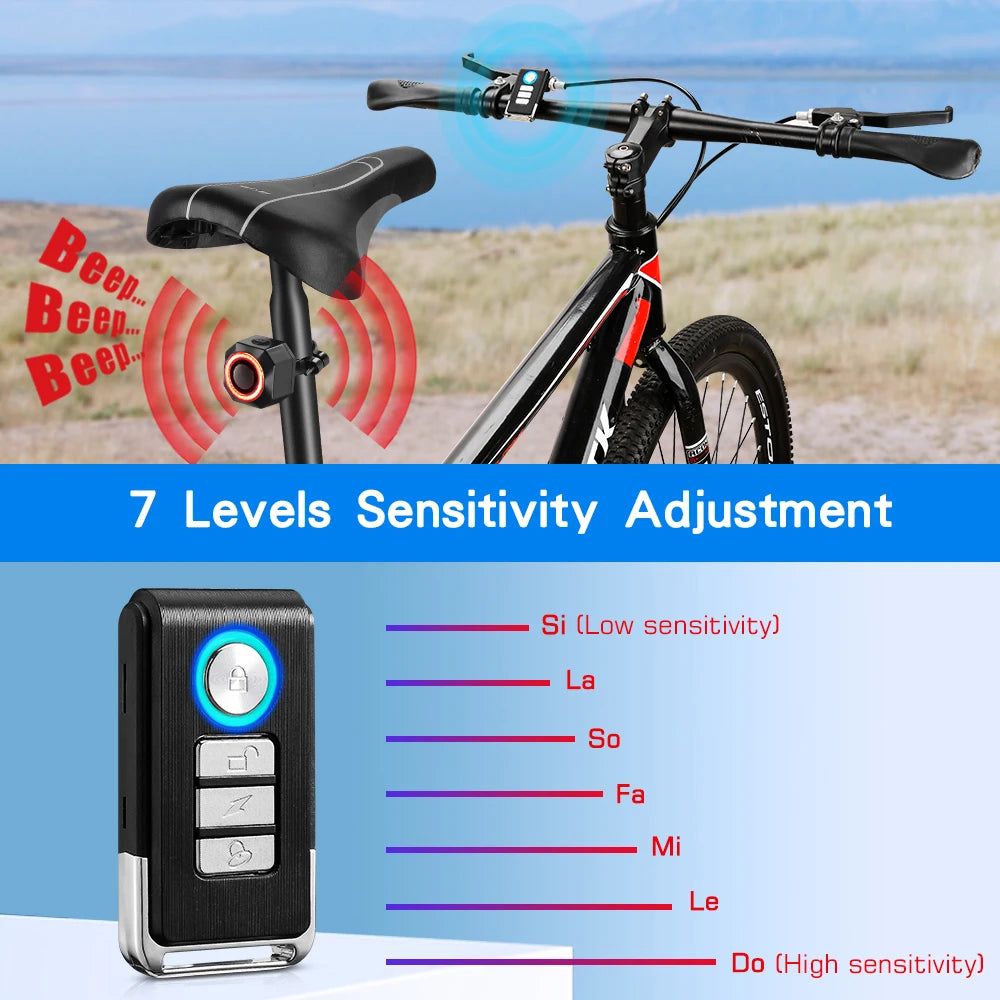 New Bicycle Alarm Taillight Waterproof Smart Auto Brake Sensing Tail Lamp Remote Control USB Charge Bike Rear Light