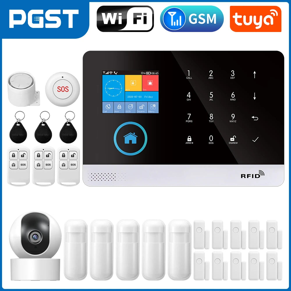 PGST 103 4G WiFi GSM Home Security System with PIR Motion Sensor