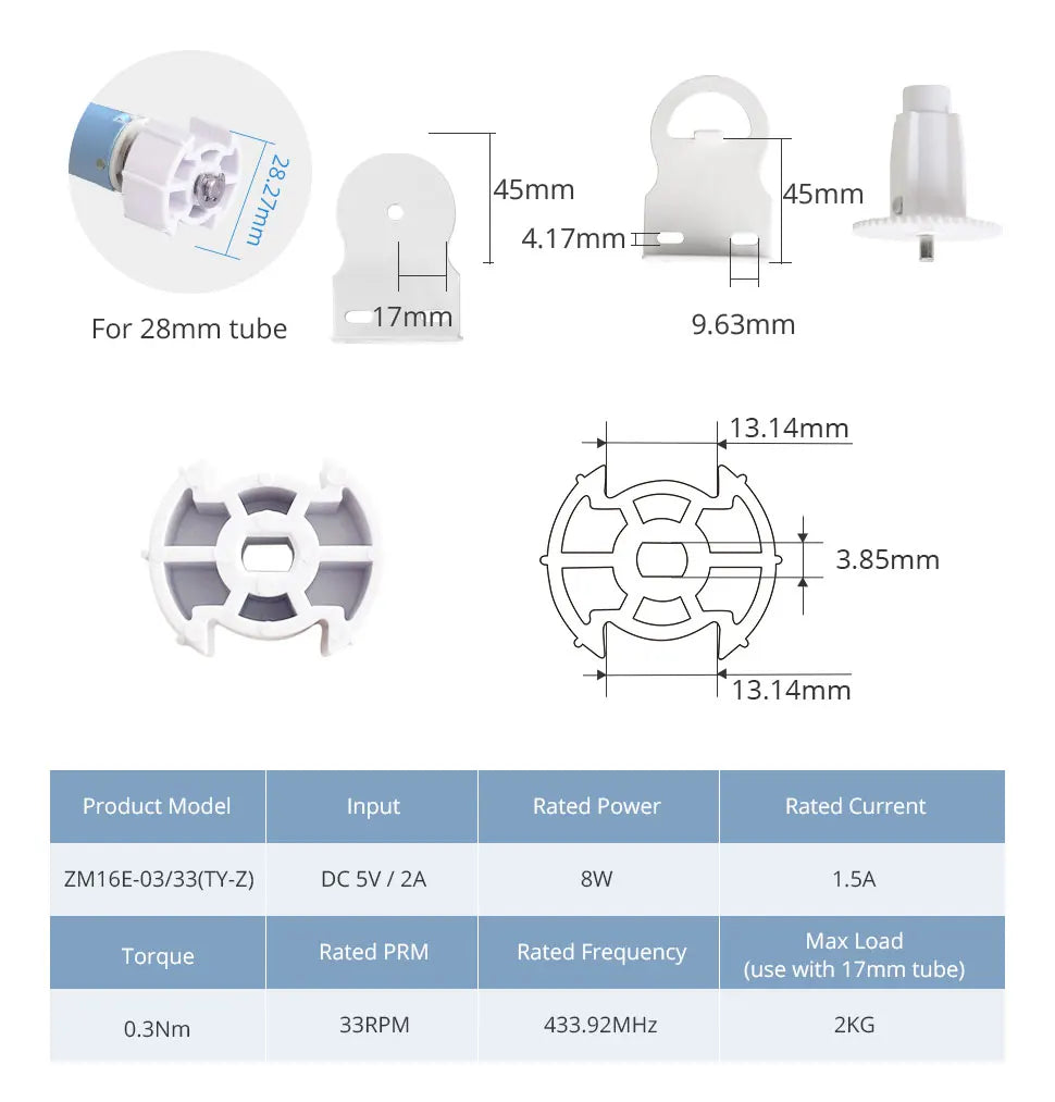 Zigbee Smart Roller Shade Motor
