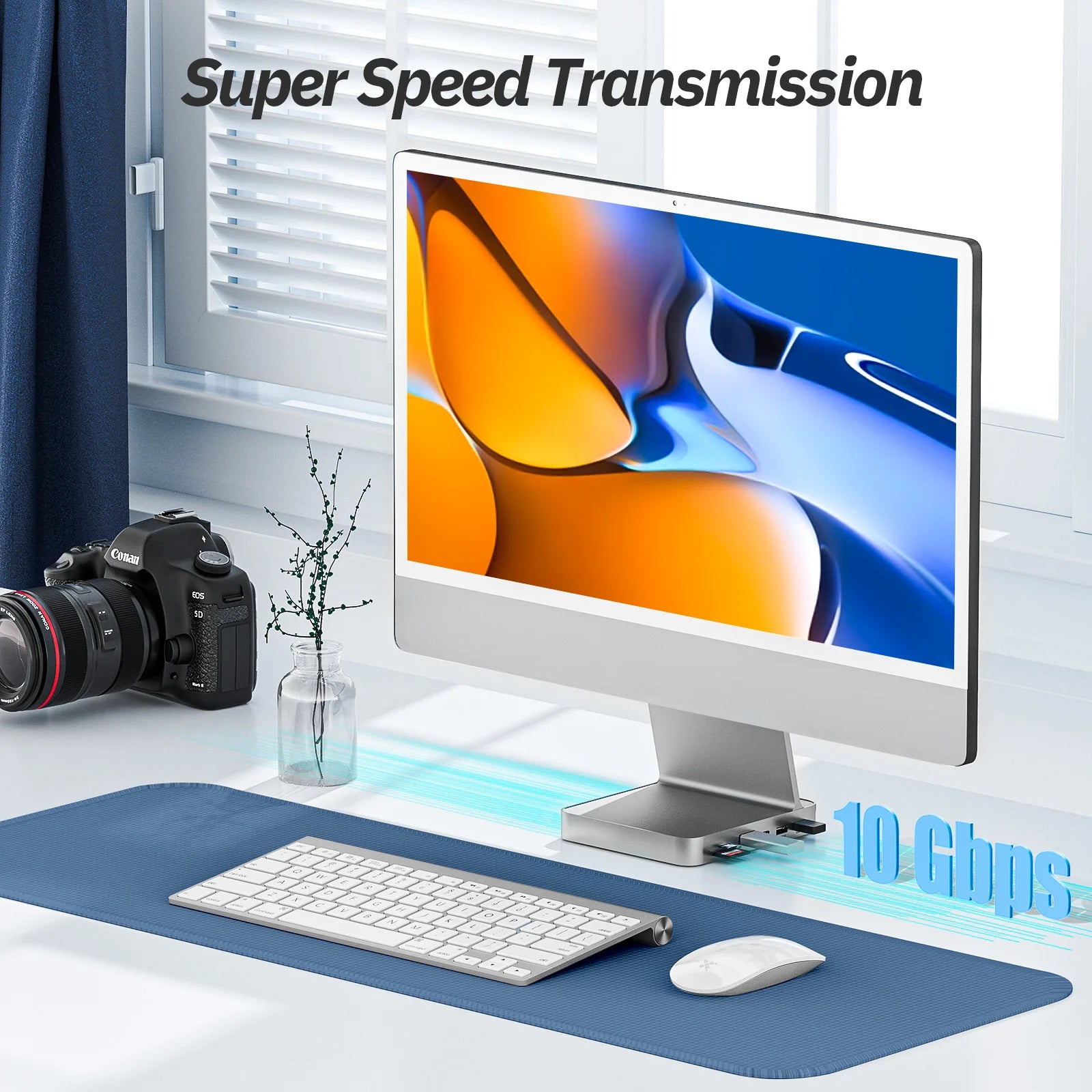 Minisopuru USB-C Hub for iMac 24" (2021–2024) with NVMe SSD Support