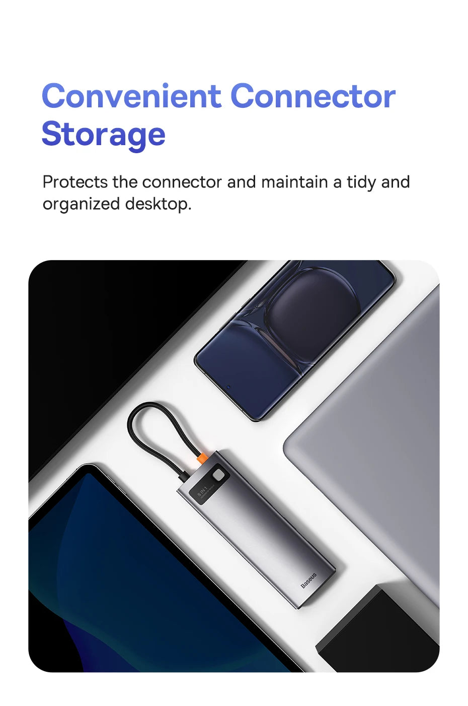 Baseus 4K 60Hz USB-C Hub with Ethernet & 100W PD Adapter