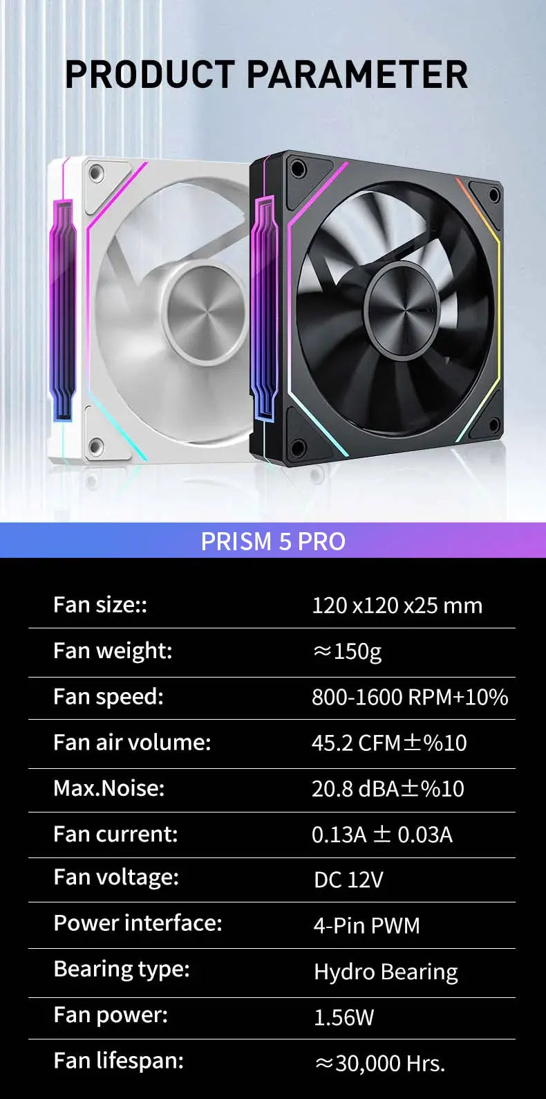 PRISM 5 PRO 120mm ARGB PWM Fan