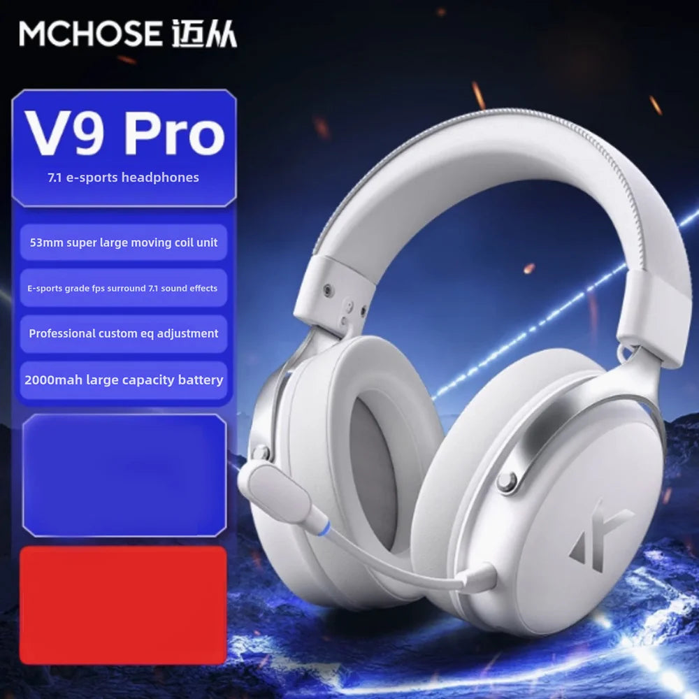 MCHOSE V9 Pro Tri-Mode Gaming Headphones with ANC