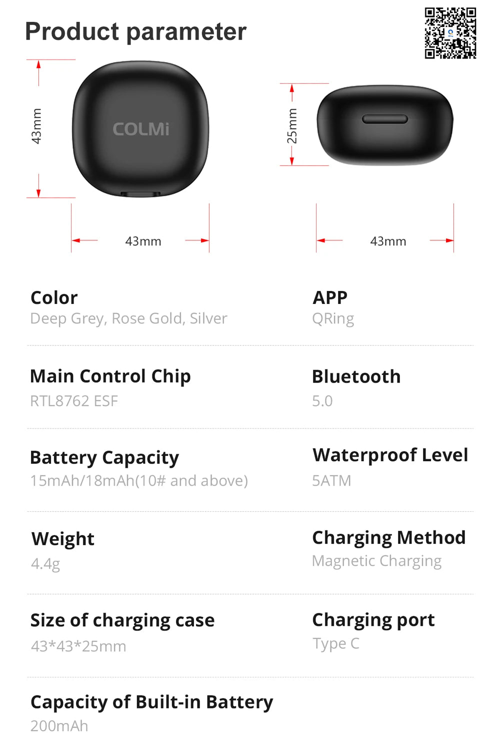 R10 Smart Ring with Charging Case