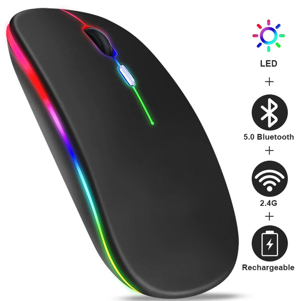 Rechargeable Bluetooth & USB RGB Mouse