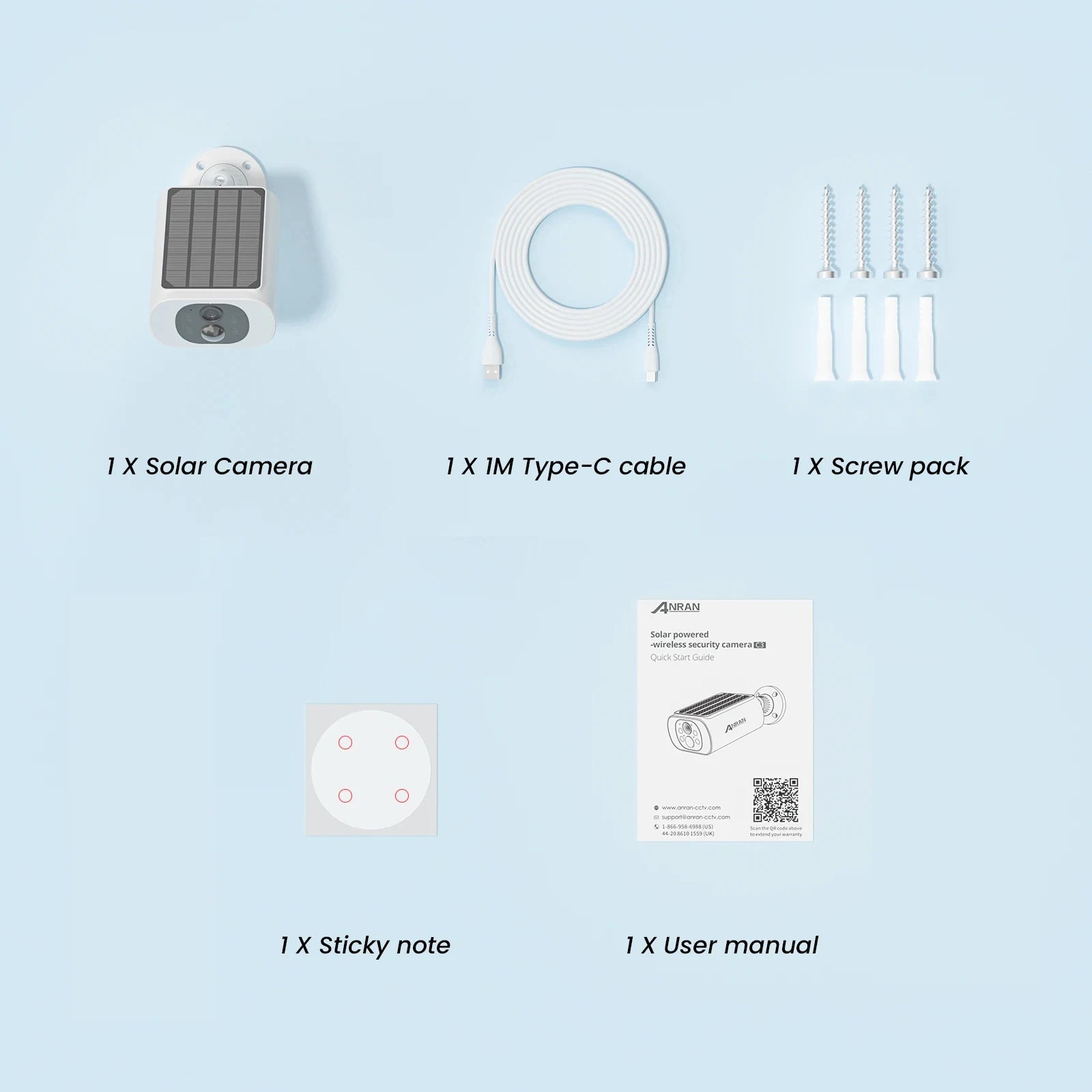 Solar WiFi Outdoor Security Camera Set