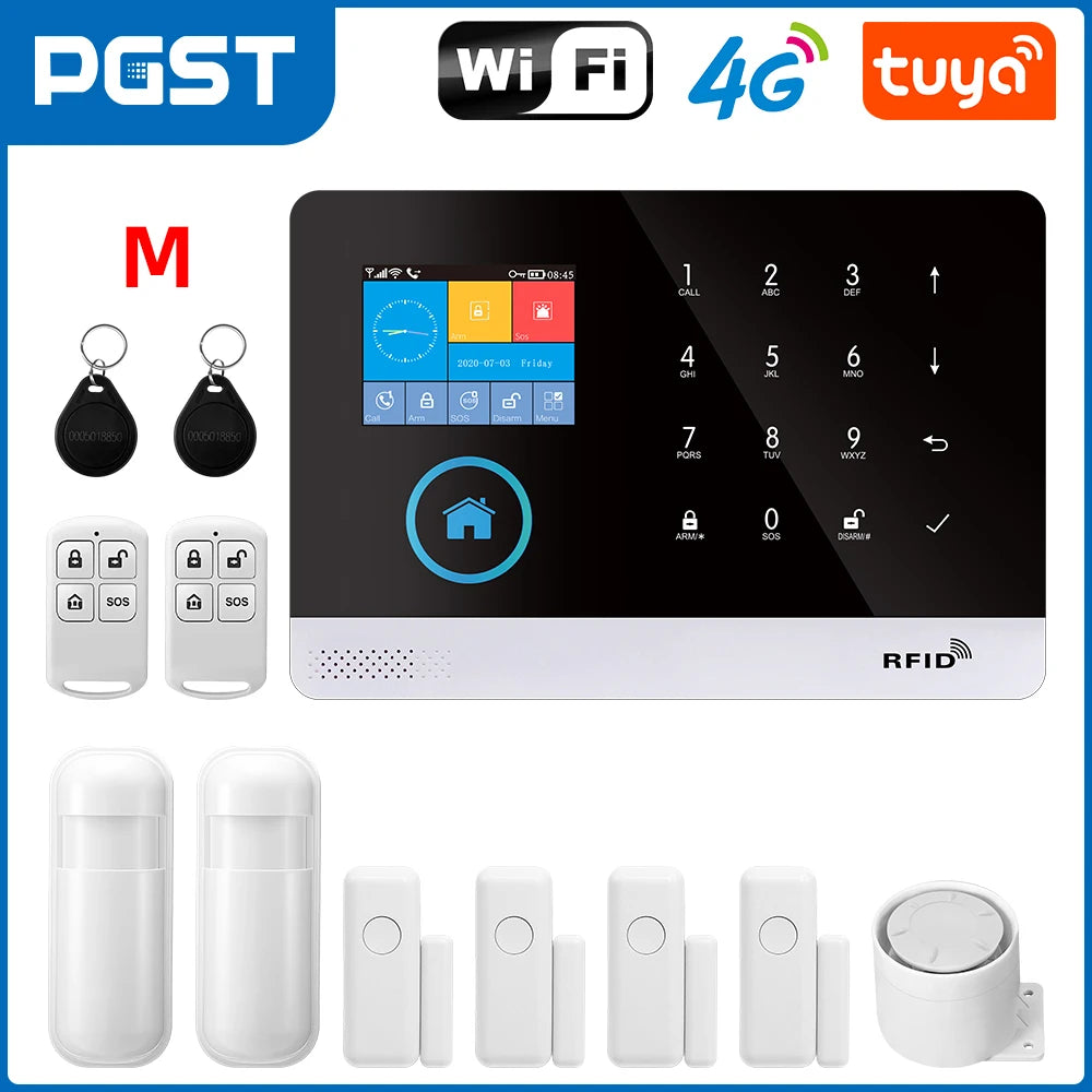 PGST 103 4G WiFi GSM Home Security System with PIR Motion Sensor