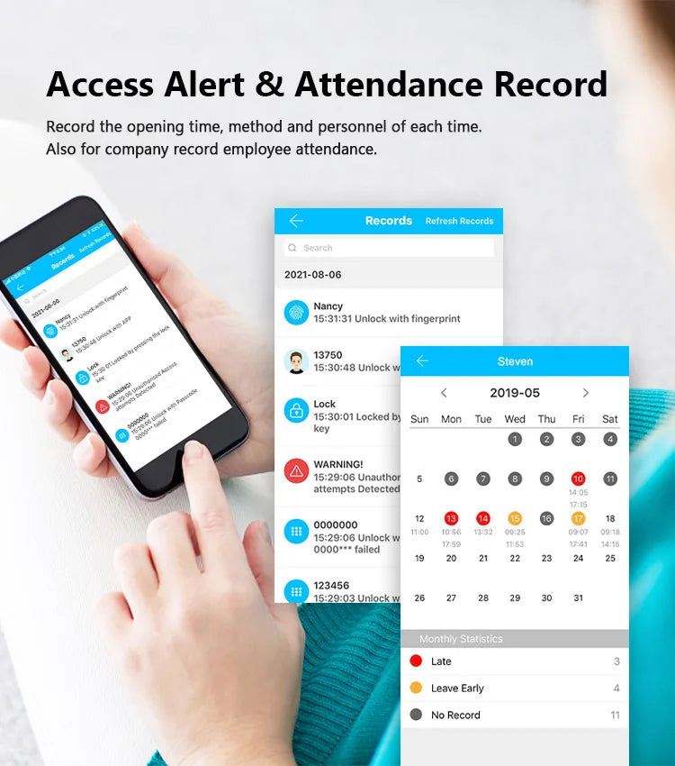 Tuya WiFi Fingerprint Smart Door Lock