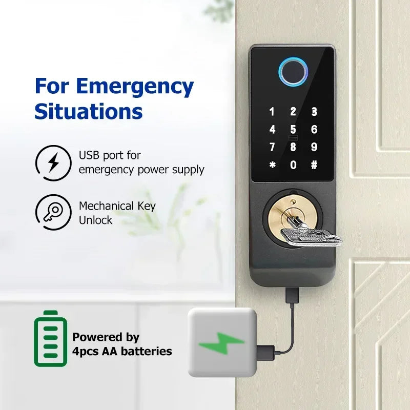 Tuya WiFi Fingerprint Smart Door Lock