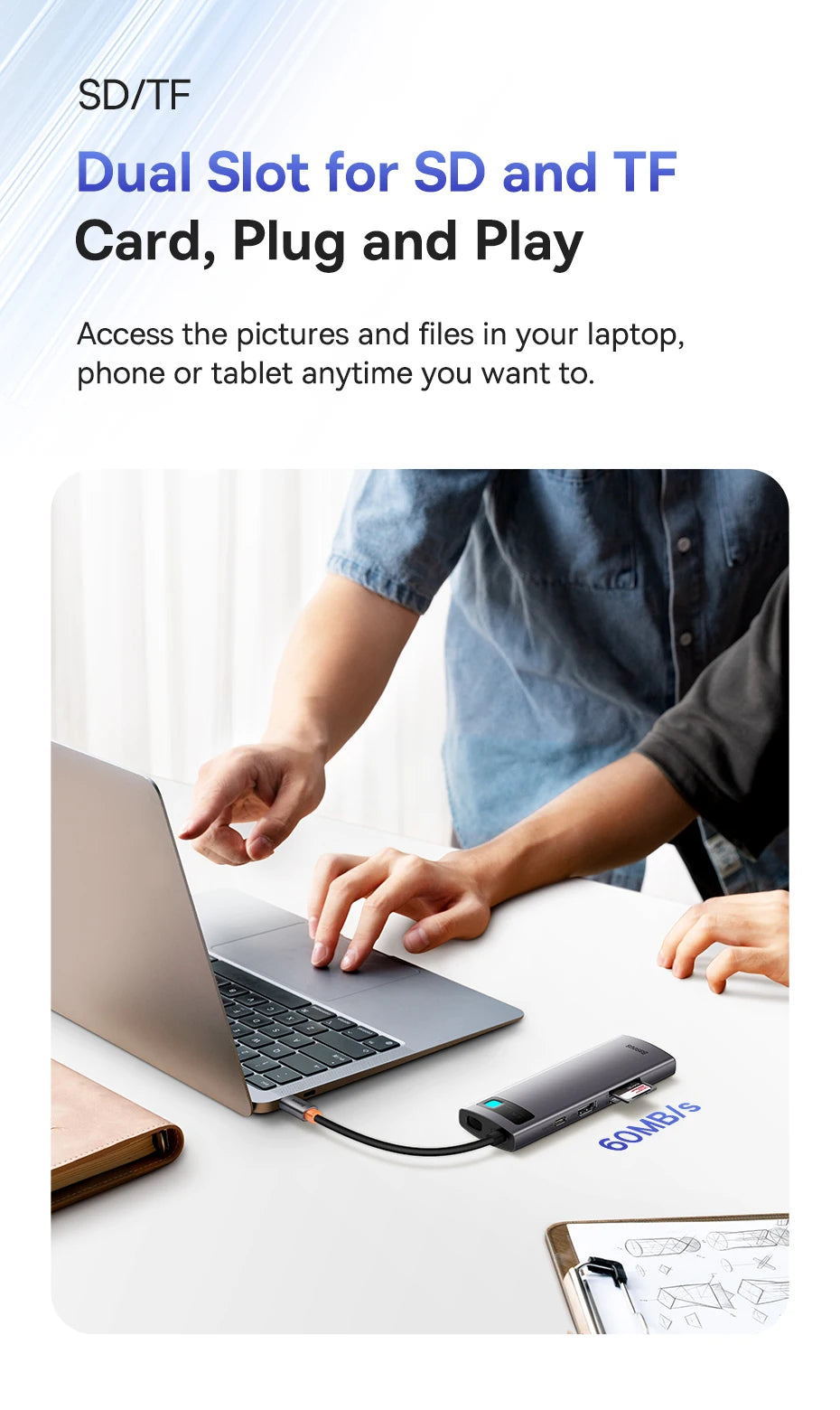 Baseus 4K 60Hz USB-C Hub with Ethernet & 100W PD Adapter