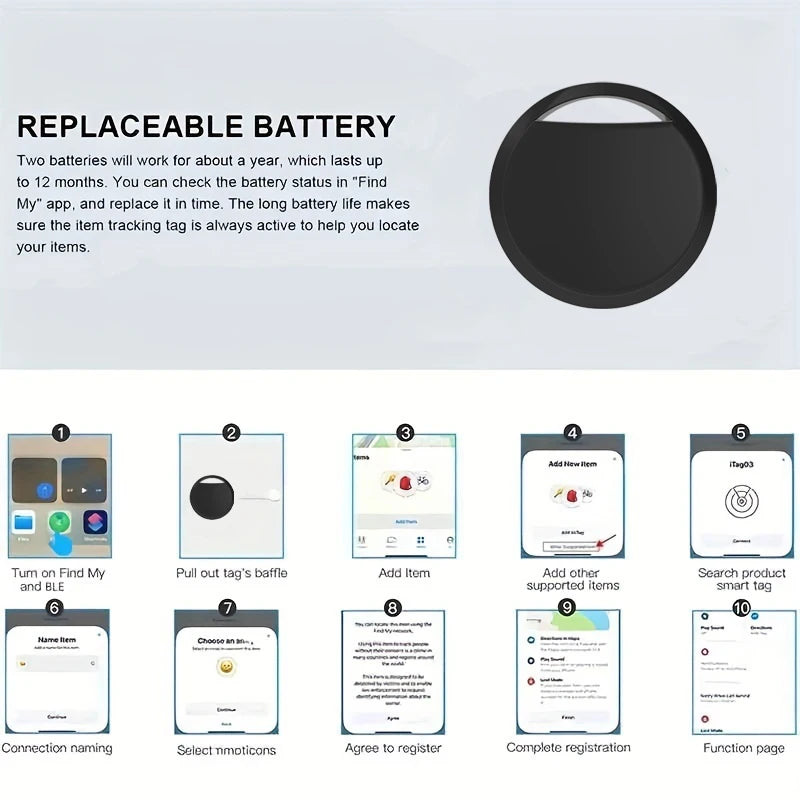 5-Pack Smart AirTag Tracker