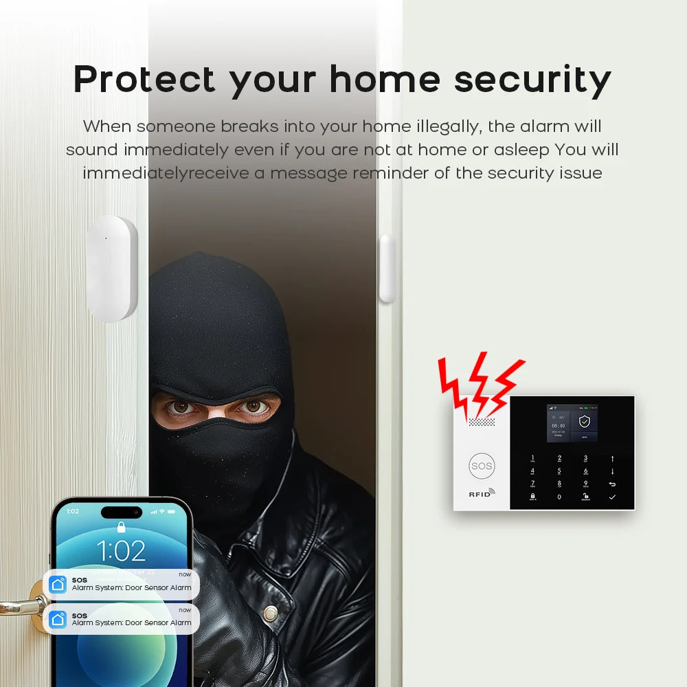Tuya Smart GSM WiFi Home Alarm