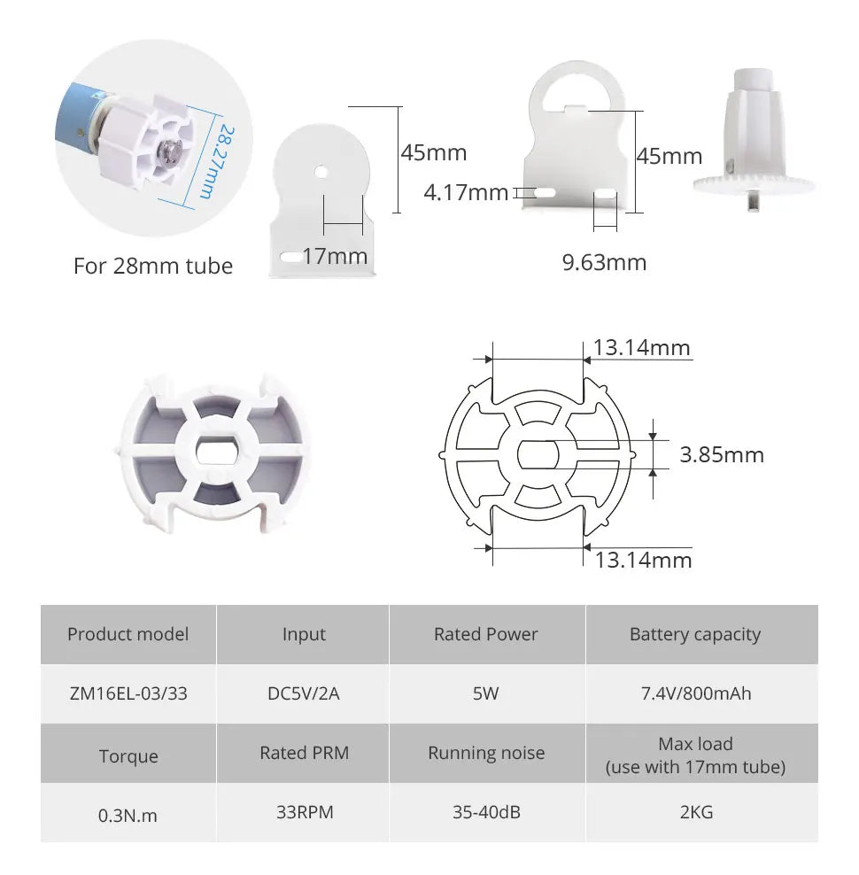 Zigbee Smart Roller Shade Motor