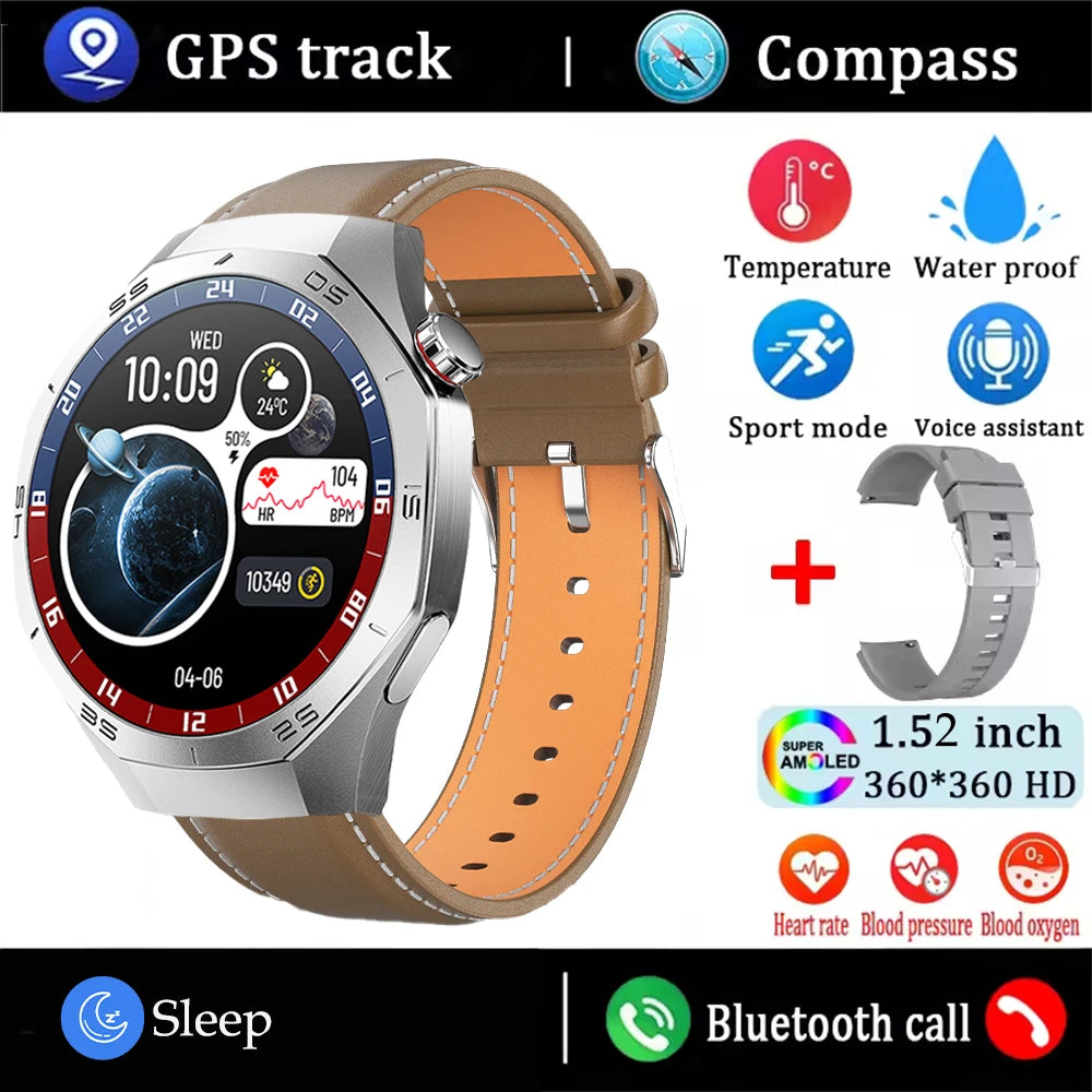 2025 Smartwatch with AMOLED Display, GPS & Bluetooth Calls