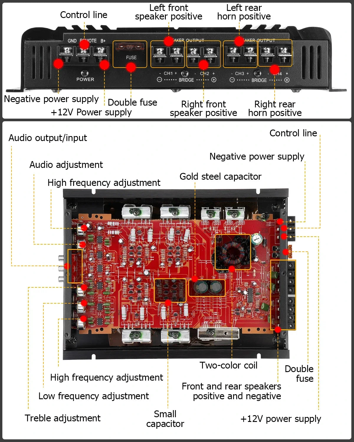 SK-790.4 4-Channel Car Amplifier