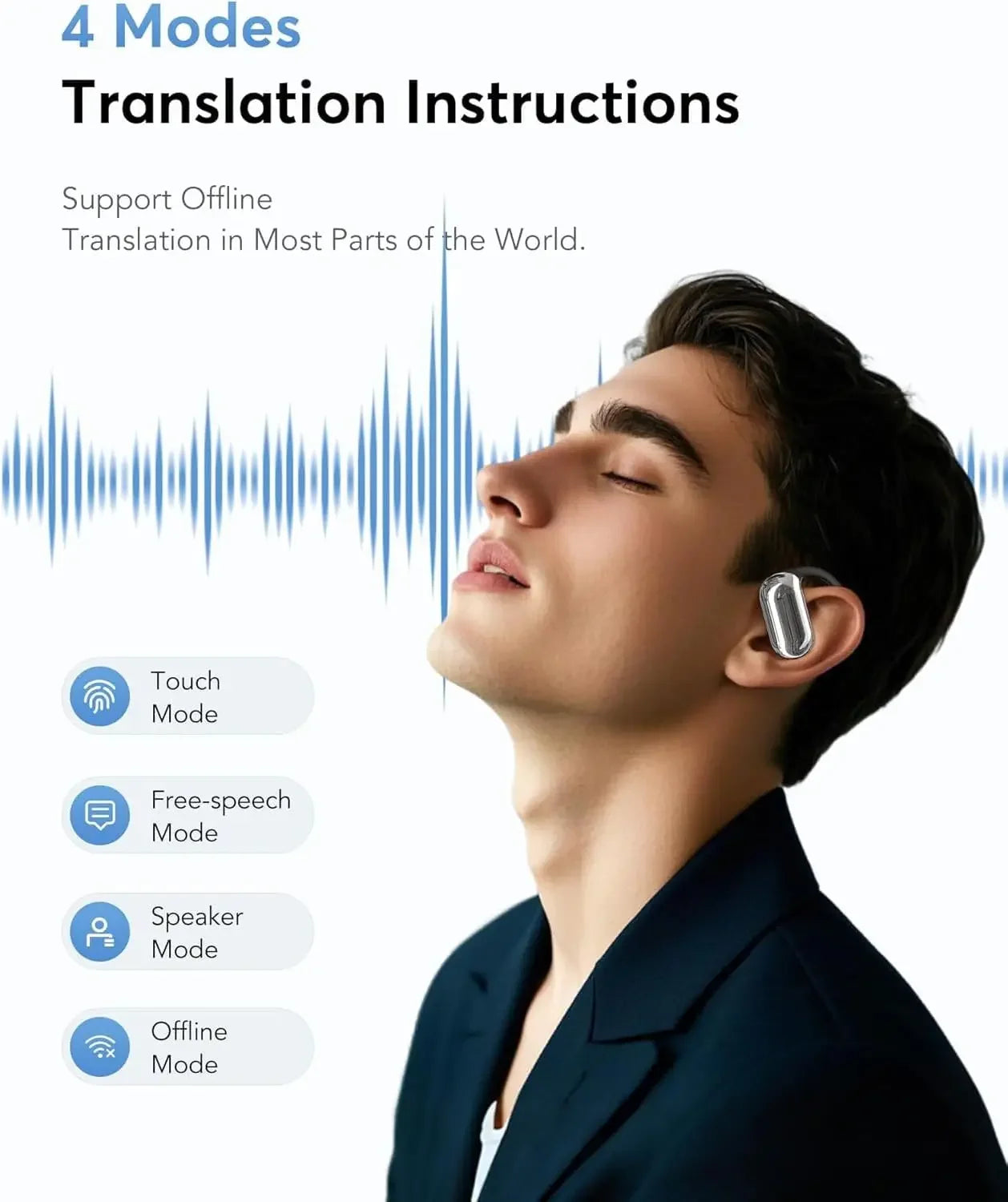 AI Real-Time Translator Earbuds