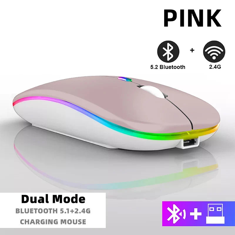 Rechargeable Bluetooth & USB RGB Mouse
