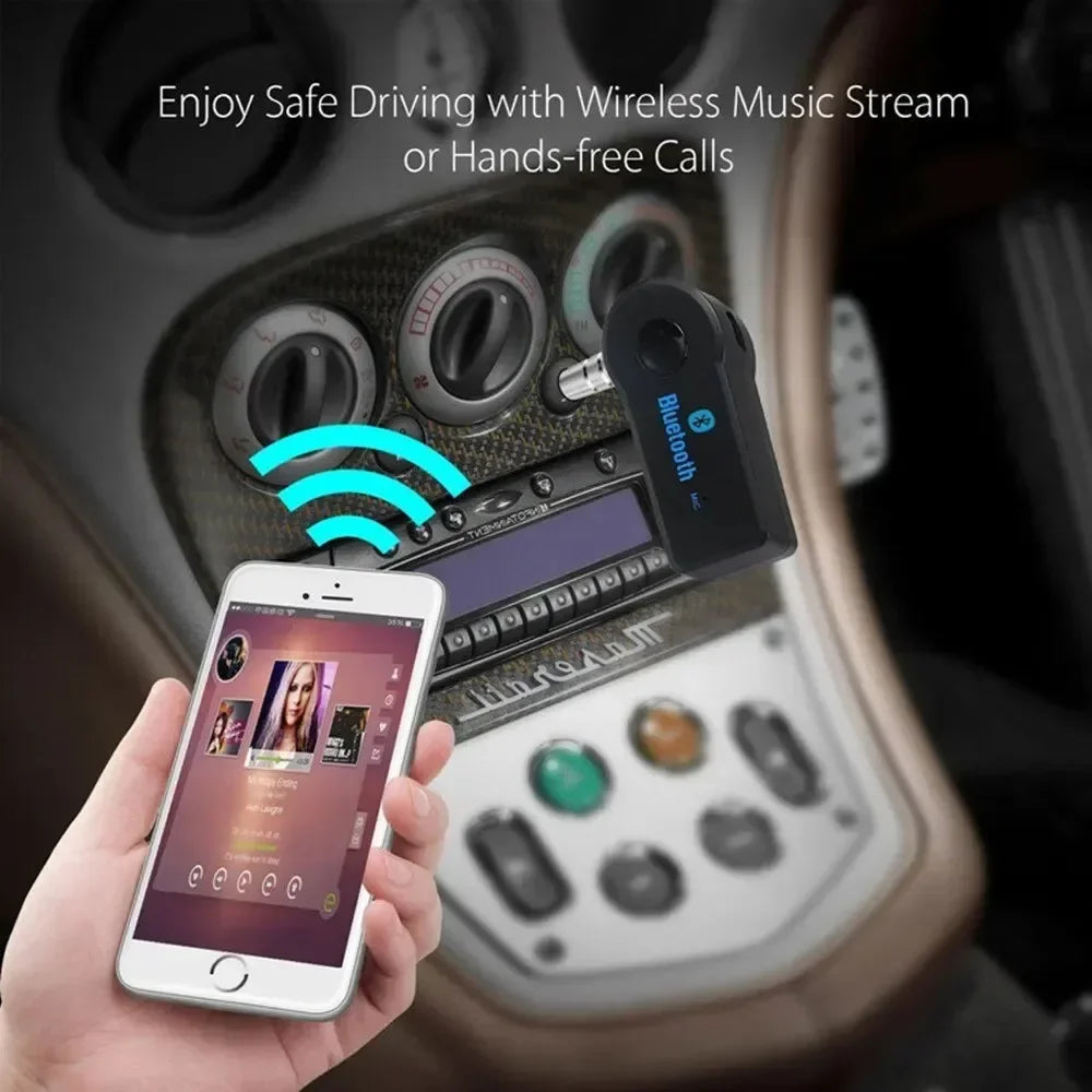Bluetooth 5.0 AUX Car Receiver with Hands-Free Audio Adapter