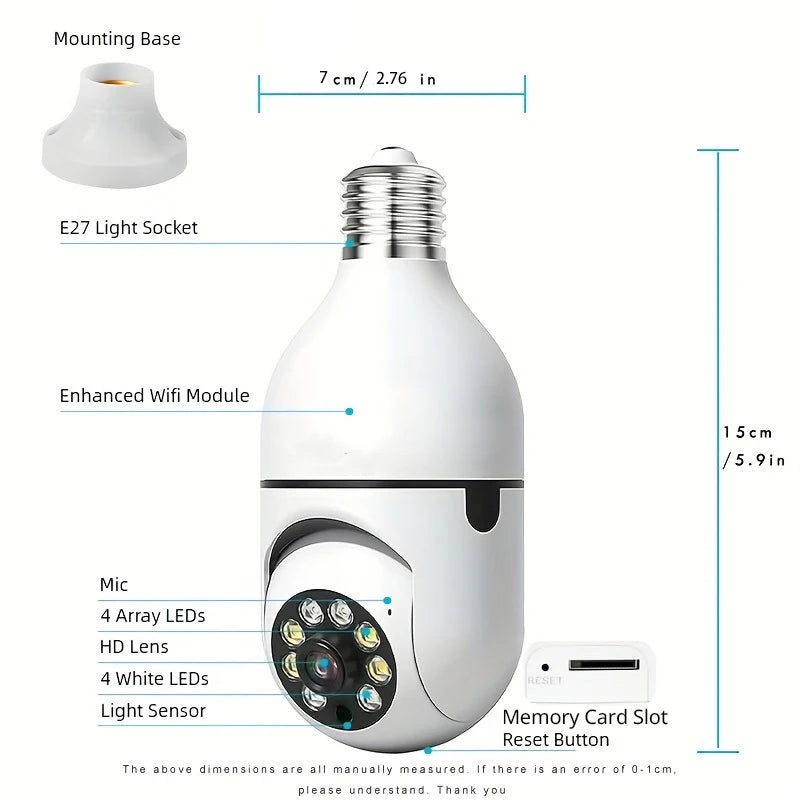 Ease Life WiFi 360° Light Bulb Security Camera