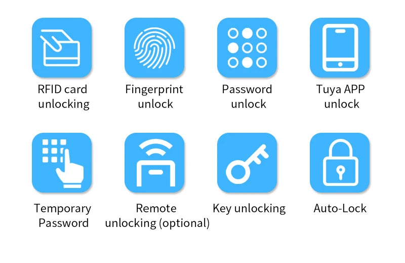 Bluetooth Tuya Smart Fingerprint Door Lock