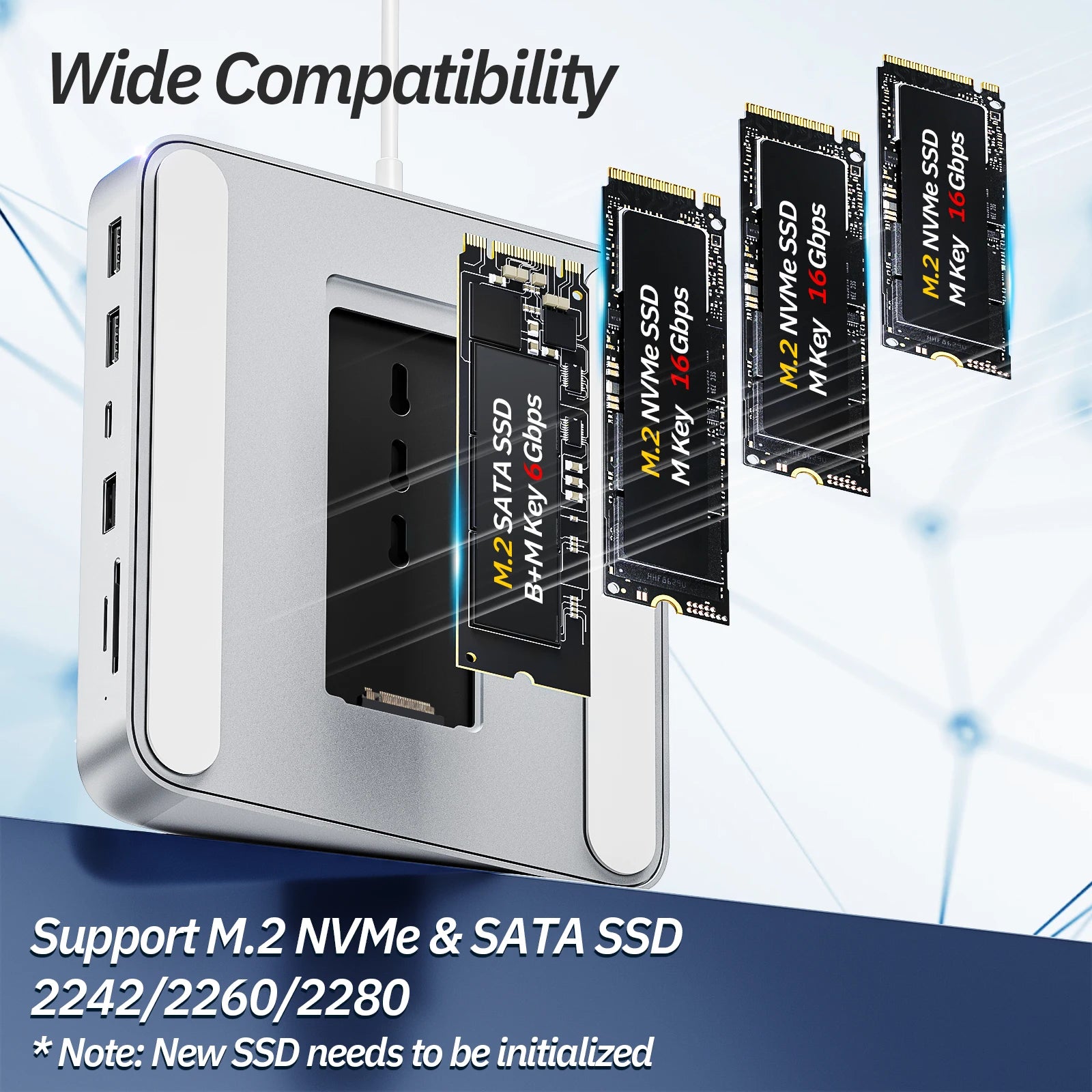 Minisopuru USB-C Hub for iMac 24" (2021–2024) with NVMe SSD Support