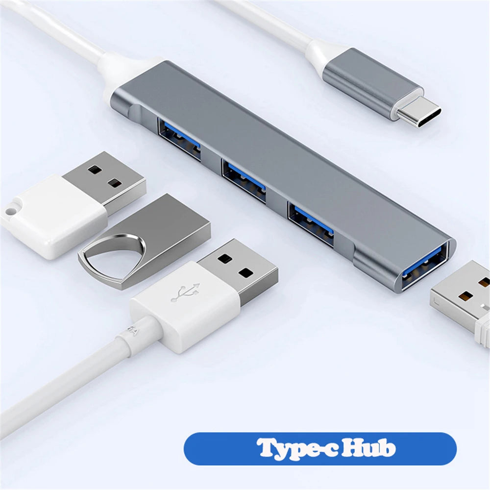 4-Port USB 3.0 Hub Type-C Splitter